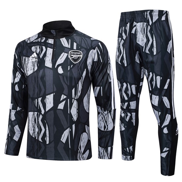 Sudadera De Training Arsenal 2024-2025 Negro Gris 3